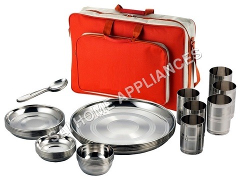 Crown Dinner Set - Stainless Steel, 36 Pieces for 6 People | Flawless Finish, Sturdy Design, Contemporary Style