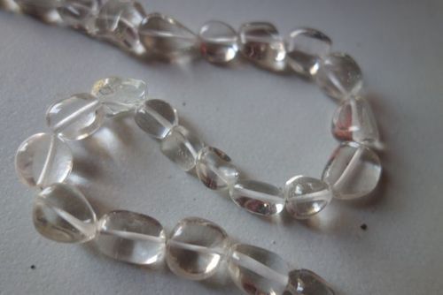 Pear Cut Natural Crystal Plain Nuggets Beads 13 Inch Single Strand 8x10mm To 8x9mm