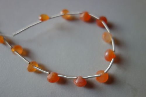 Natural Carnelian faceted onion  beads 8mm-9mm 10 pcs in a bag 