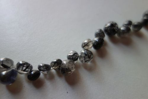 Round Brilliant Cut Natural Black Rutile Plain Onion Beads 7inch Single Strand 6mm-8mm