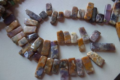 Brown Opal Plain Slice Beads 7 Inch Single Strand 8X20Mm To 7X15Mm