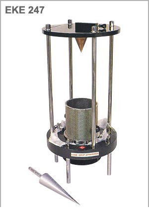 Cone Drop Test Apparatus - Metal Brass, 150 Mm Clamp, 1 Kg Cone, 45â° Angle, 500 Mm Drop | Geosynthetic Impact Resistance, Accurate Testing