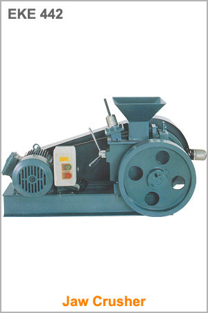 Jaw Crusher - EKE 442, Manganese Steel Jaws, Compact Design, Adjustable to 6mm, Rugged Build for Aggregates and Minerals, 250kg Capacity