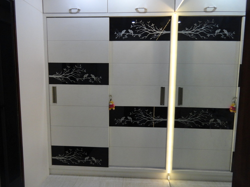 Back Painted Glass Wardrobe