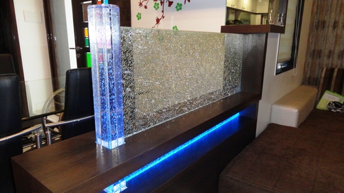 Crackle glass Partition