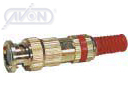 BNC MALE F/METAL GOLD PLATED