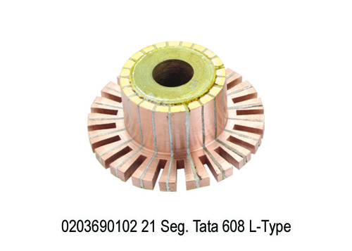 Self Commutator - Copper and Metal 21 Segments 10-20 Grams Weight Polished Finish for Automobile and Engineering Surface Treatment
