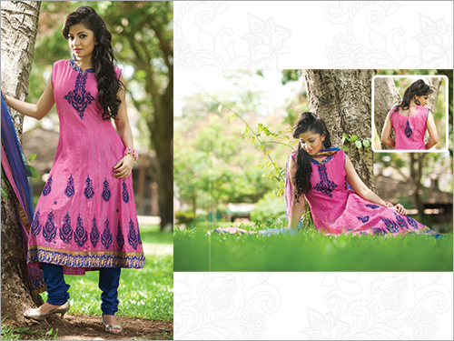 Exclusive Salwar Suit - Cotton, Pink, Anarkali | Smooth Texture, Lightweight, Embroidered, Comfortable Fit
