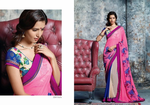 Printed Embroidered Sarees