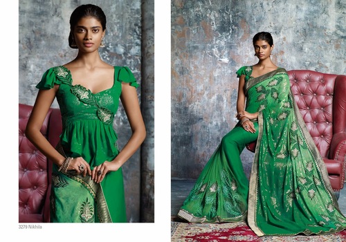 Fancy Green Saree