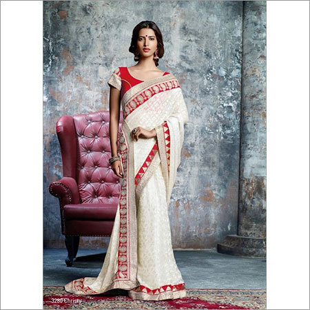 White Party Saree