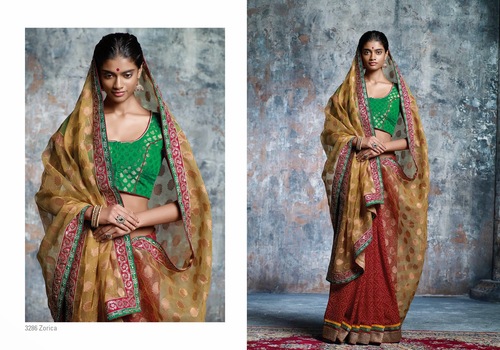 Super Net Embroidery Saree