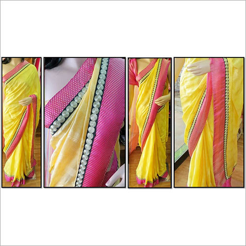 Pink Embroidered Saree