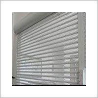 Silver Perforated Rolling Shutter