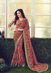 Multisolor Sethnic Crepe Sarees 8671-8685 Printed Collection Woth Heavy Border Blouse