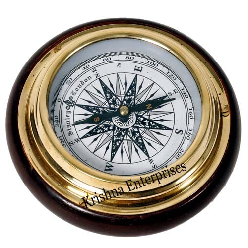 Wooden & Brass Compass