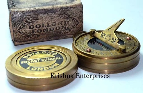 Antique Pocket Sundial Compass