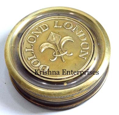 Nautical Dollond Compass - Brass 2.5 Inch, Brown Antique Finish | Magnetic Needle, Cardinal Directions, Portable Design