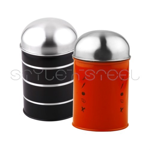 Striped Colored Dome Canister.