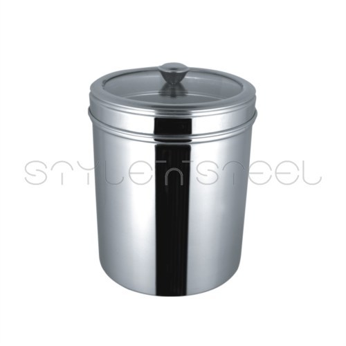 See Through Canister W/Knob.