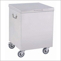 Grain Storage Bin - Steel, 100-500 Litres Capacity, Powder Coated Finish | Durable Design, Easy Movement, Robust Structure, Long Life