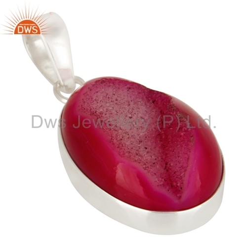 Titanium Druzy Pendant Wholesale Gender: Women