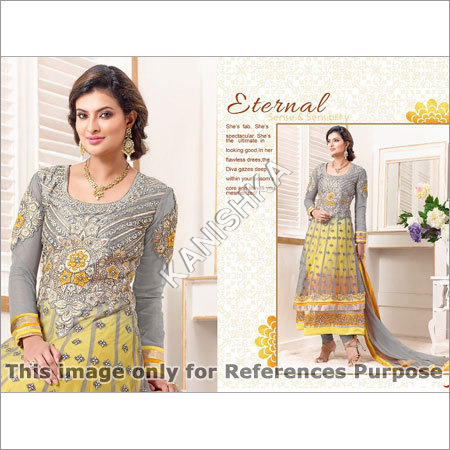 Churidar Yellow Grey Suits