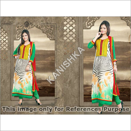 Long Digital Printed Churidar Suits
