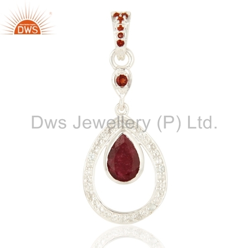 Fine Gemstone Jewelry Set - 925 Sterling Silver Multi Gemstone Pendant Necklace | Exclusive Collection, Designed by Skilled Artisans