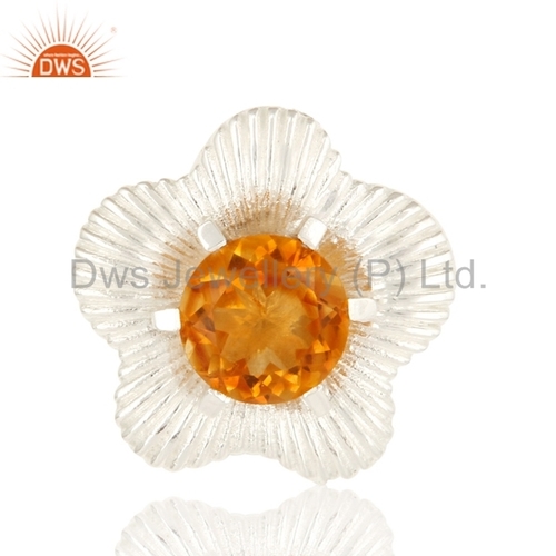 Citrine Gemstone Sterling Silver Pendant
