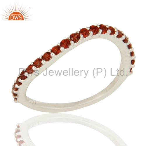 Garnet Gemstone Ring - 925 Sterling Silver, Size 5-10 US Size | Mesmerizing Look, Beautiful Design, Flawless Finish