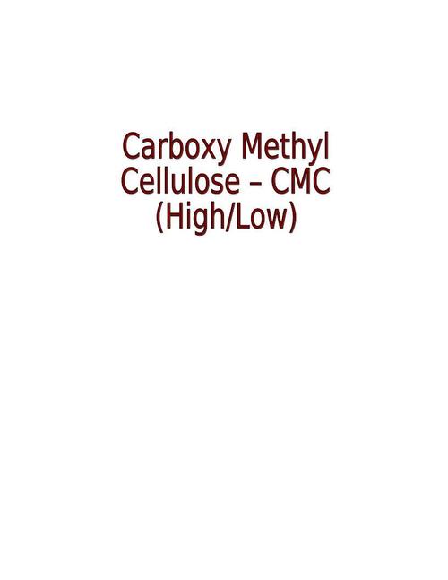 Carboxy methyl cellulose-CMC(High/low)