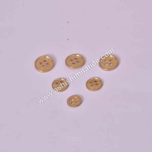 Brass Round Button
