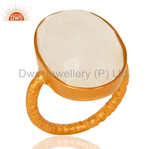 स्टर्लिंग सिल्वर राइबो मूनस्टोन रिंग