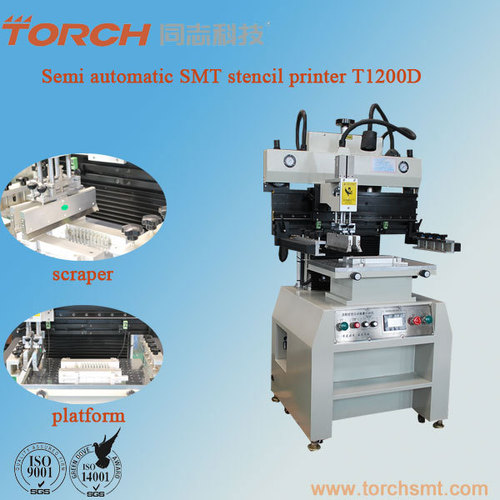 Semi-automatic high precision solder screen printer T1200D for electric industry for SMT
