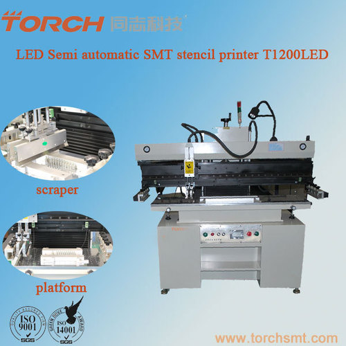 Semi-automatic high precision solder screen printer T1200LED for electric industry for SMT