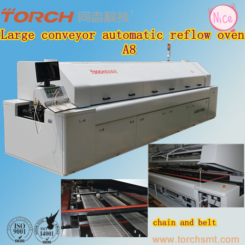 Large Size Lead-free Reflow Oven A8 in electric industry for SMT