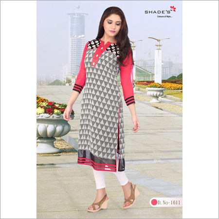 V Neck Casual Kurtis