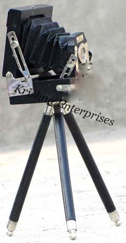 Antique Camera With Tripod Stand