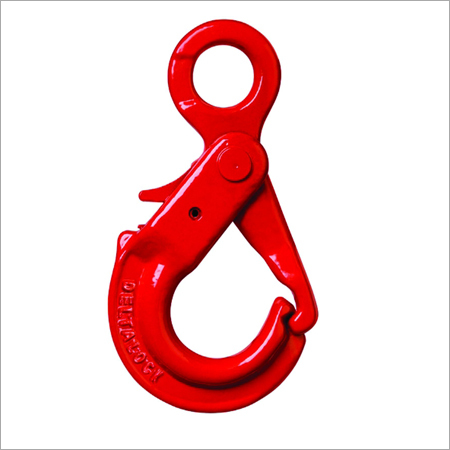 Self Locking Hook - Forged Steel, Varied Sizes, Red | Secure Grip, Easy Release, Durable Design, High Strength, Industry Standard Safety Rating