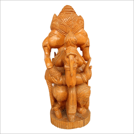 Double Side Ganesha Wooden Sculptures