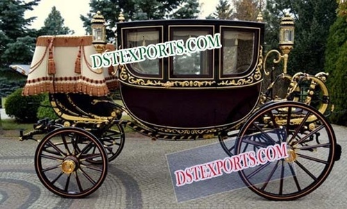    ROYAL BLACK GOLD HORSE CARRIAGE