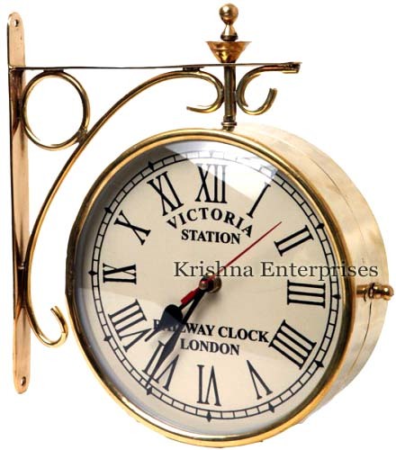 Brass Railway Station Clock 