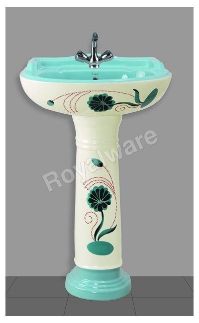 Printed Vitrosa Pedestal Sink 