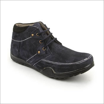 No Fade Navy Blue Ankle Length Shoes