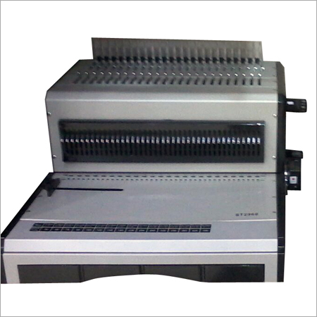 Comb Binding Machine - 220-250 Volt Semi Automatic Black and White | Efficient Operation Easy to Use 1-Year Warranty