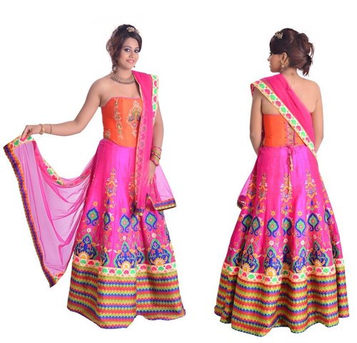 Corset Top With Lehenga