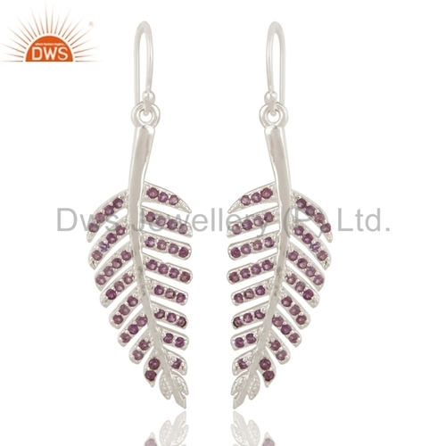 925 Sterling Silver Amethyst Earrings
