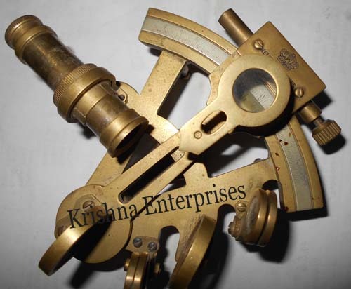Antique Nautical Brass Sextant 