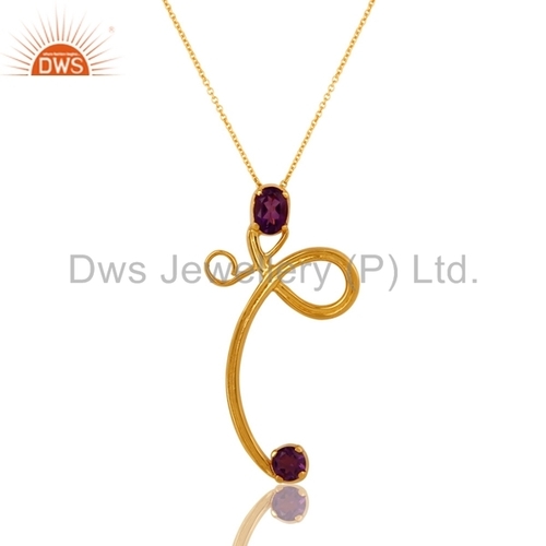 92.5 Silver Amethyst Pendant Gender: Women